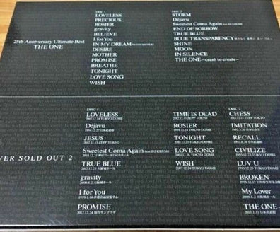 Luna Sea (Sugizo, Inoran) - 25th Anniversary Ultimate Best THE ONE + NEVER Sold out 2 Package Set